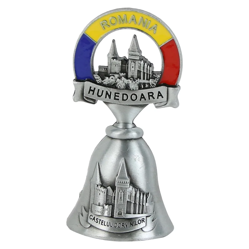 Magnet de frigider Clopotel "Hunedoara" 4x8 CM, din metal - imagine 2