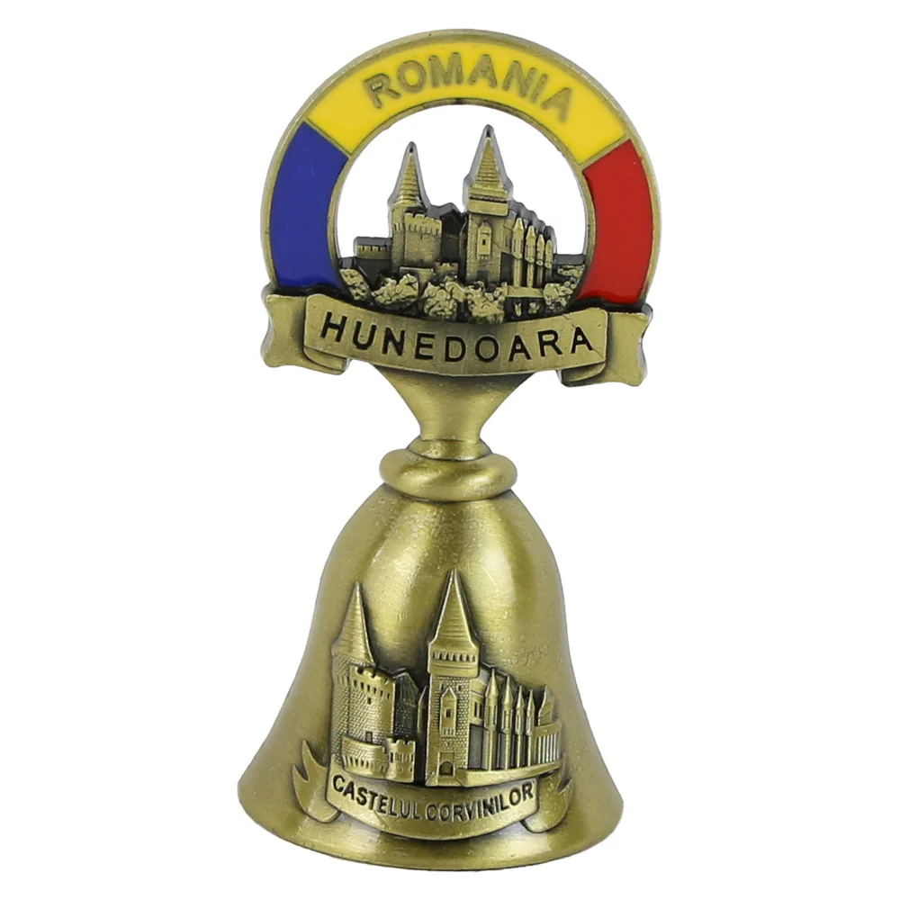 Magnet de frigider Clopotel "Hunedoara" 4x8 CM, din metal - imagine 3