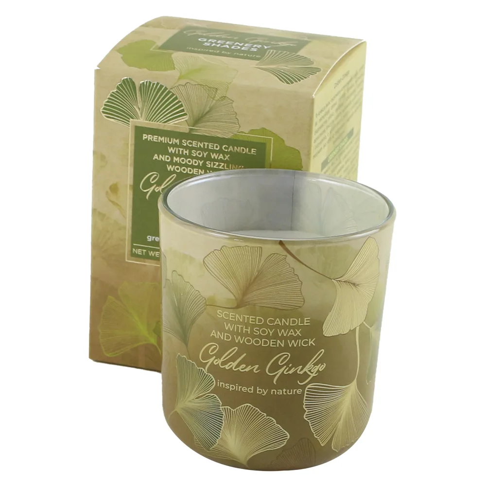 Lumanare parfumata in pahar 150 gr Golden Ginkgo