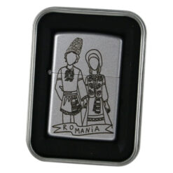 Bricheta metalica "Romania", 4x5.5 CM, Cuplu in port popular