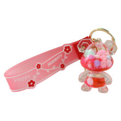 Alternative view of Breloc Bubble cu lichid si sclipici, Ursulet, din plastic