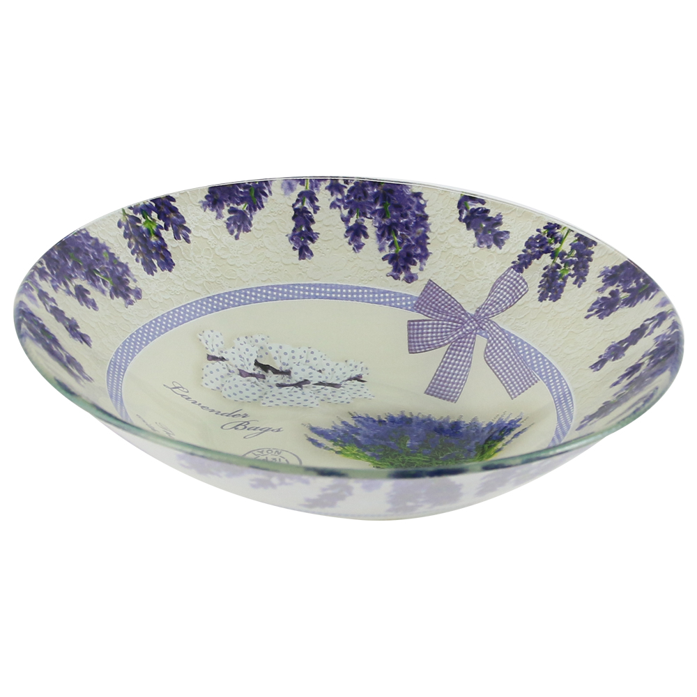 Bol din sticla 22x5 CM, Lavender - imagine 2