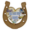 Magnet frigider din lemn "Cel mai bun Bunic" 7x8 CM, Potcoava