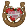 Magnet frigider din lemn "Cea mai buna Sotie " 7x8 CM, Potcoava