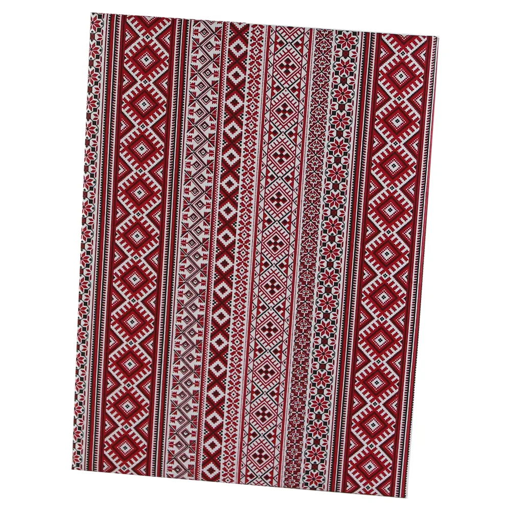 Fata de masa cu motive traditionale 140x180 CM, din bumbac, Rosu-alb-negru