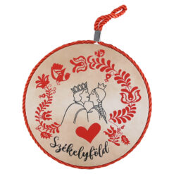 Decor perete rotund din ceramica Szekelyfold 17 cm Motive florale