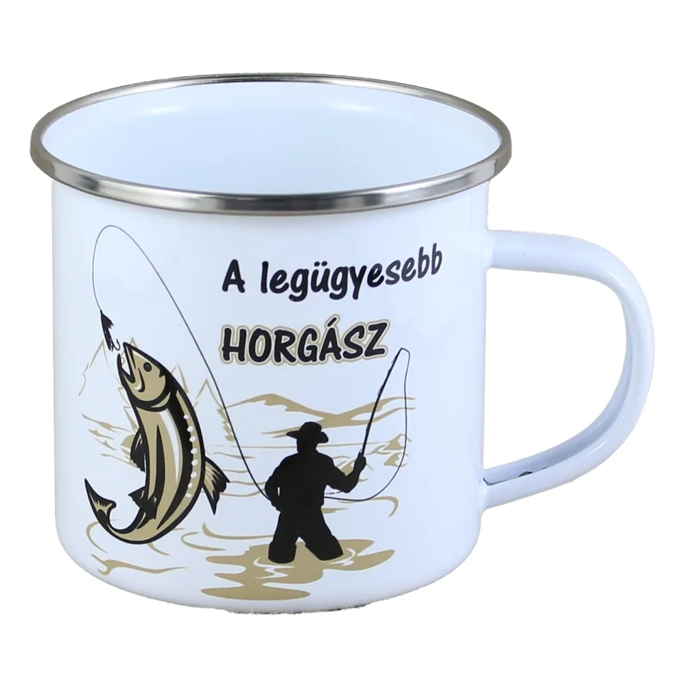 Cana metalica emailata 240 ml "A legugyesebb Horgasz"