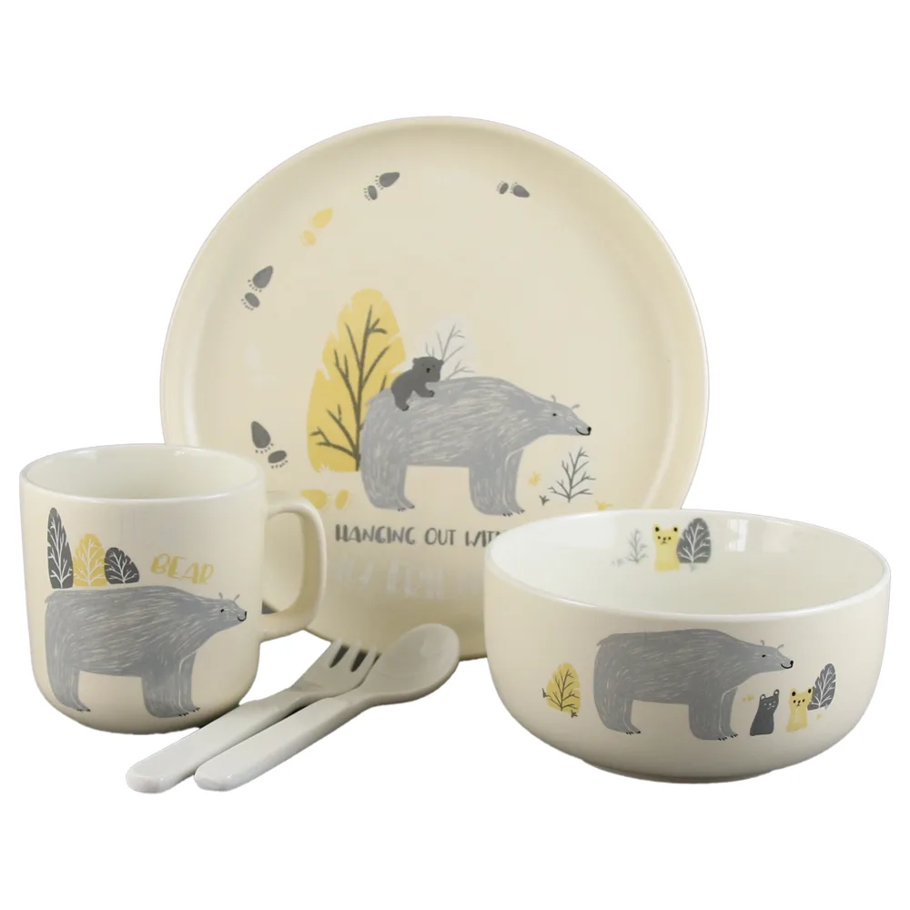 Set vesela pentru copii din portelan 5 piese "Hanging out with my friends"