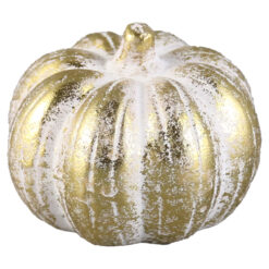 Dovleac decorativ din ceramica 7 x 5 cm, auriu