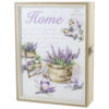 Cutie pentru chei din lemn, Home 19.5x26 CM - Lavanda