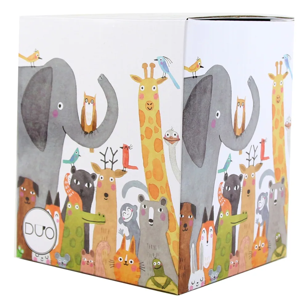 Cana portelan cu infuzor metalic si capac 360 ml "Animals", in cutie decorativa - imagine 2