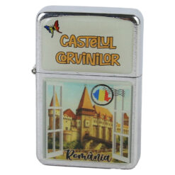 Bricheta metalica Castelul Corvinilor 4 x 6 cm, Romania