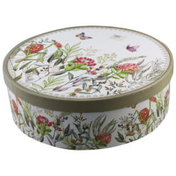 Alternative view of Set 6 cesti din ceramica cu farfurii, 150 ml, Flori de camp, in cutie cadou
