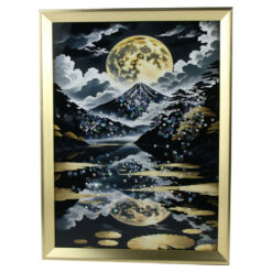Tablou 3D cu pietricele stralucitoare 40 x 30 cm Peisaj de munte