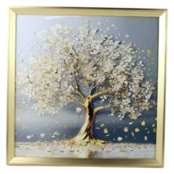 Tablou 3D cu pietricele stralucitoare 40 x 40 cm Copacul fermecat