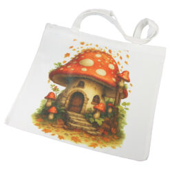 Sacosa textila cu Casa Ciuperca 40 x 37 cm