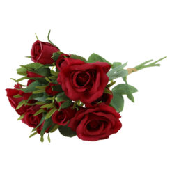 Buchet artificial cu trandafiri 40 cm, culori variate