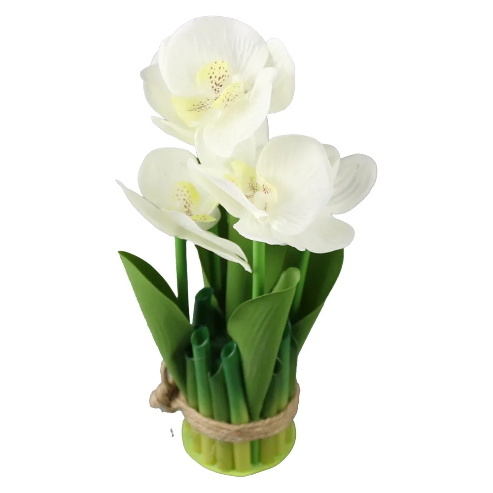Aranjament decorativ cu orhidee artificiale 24 cm - imagine 5