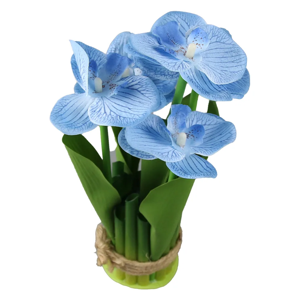 Aranjament decorativ cu orhidee artificiale 24 cm - imagine 6