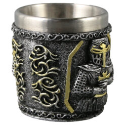 Alternative view of Pahar shot din metal si rasina Cavaler 5x6 CM