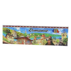 Magnet de frigider suvenir din plastic "Romania" 17 x 5 cm