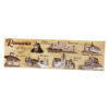 Magnet de frigider suvenir din plastic "Romania" 17 x 5 cm Casele
