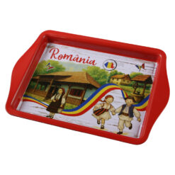 Tava metalica "Romania" 21 x 14.5 cm Copii in port popular
