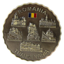 Alternative view of Magnet de frigider metalic 6 cm, Romania / Transilvania