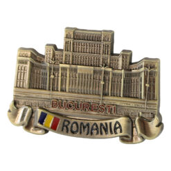 Magnet de frigider metalic "Romania / Bucuresti" 7 x 5 cm