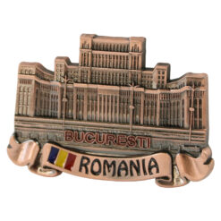 Alternative view of Magnet de frigider metalic "Romania / Bucuresti" 7 x 5 cm