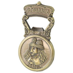 Desfacator sticle din metal cu magnet "Romania" 4 x 7.5 cm Dracula