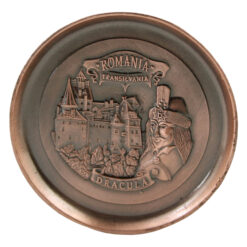 Alternative view of Magnet de frigider metalic rotund "Romania / Dracula" 6 cm