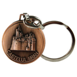 Alternative view of Breloc metalic rotund "Castelul Bran" 3.5 x 9 cm