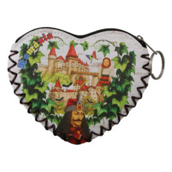 Breloc tip portchei suvenir Romania 12 x 10 cm Castelul Bran cu iedera