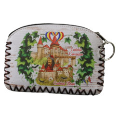 Breloc tip portchei suvenir Romania 13.5 x 9 cm Castelul Bran & Castelul Corvinilor