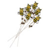 Set 6 pick-uri decorative Albina din lemn 5.5x27 cm