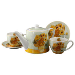 Set ceainic cu infuzor si 2 cesti cu farfurioare "Sunflowers" de V. van Gogh. 270 / 900 ml