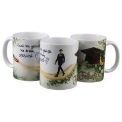 Alternative view of Cana ceramica pentru absolvire "Daca nu gasesti un drum, creeaza-l!" 330 ml, baiat