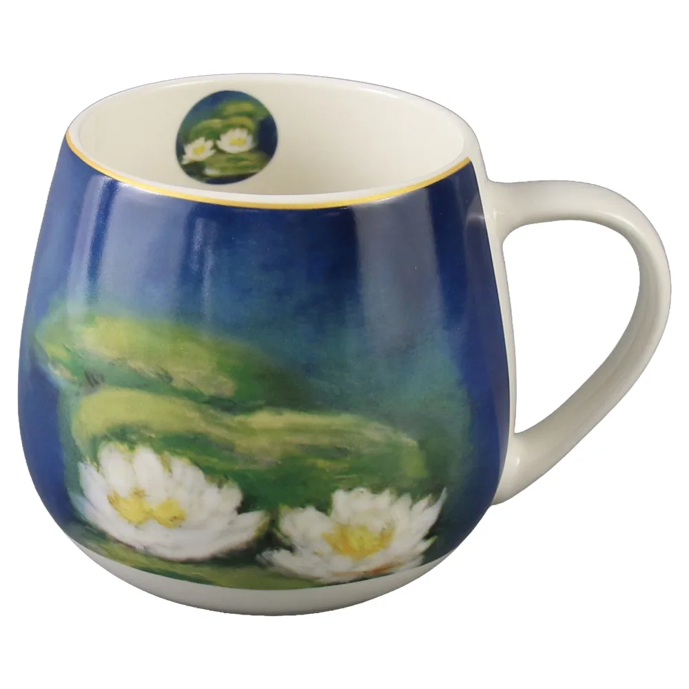 Cana din portelan 430 ml "Nenufars" de C. Monet, in cutie decorativa - imagine 2