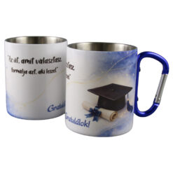 Cana metalica cu carabina pentru absolvire "Az ut amit valasztasz..." 240 ml