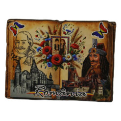 Magnet de frigider din placaj "Romania" 8.5 x 6 cm - Castele / Vlad Tepes