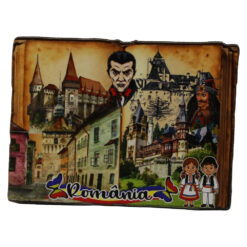 Alternative view of Magnet de frigider din placaj "Romania" 8.5 x 6 cm - Castele / Vlad Tepes