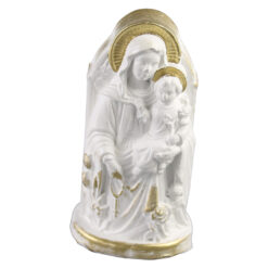 Alternative view of Statueta din ipsos Sfanta Maria cu Pruncul 5 x 10 cm auriu / alb