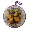 Decor de perete rotund din ceramica "Home Sweet Home" 17 cm cu lamai si lavanda