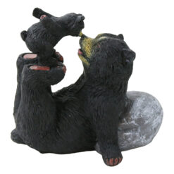 Figurina din rasina urs cu pui 15 x 14 cm