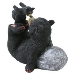 Alternative view of Figurina din rasina urs cu pui 15 x 14 cm