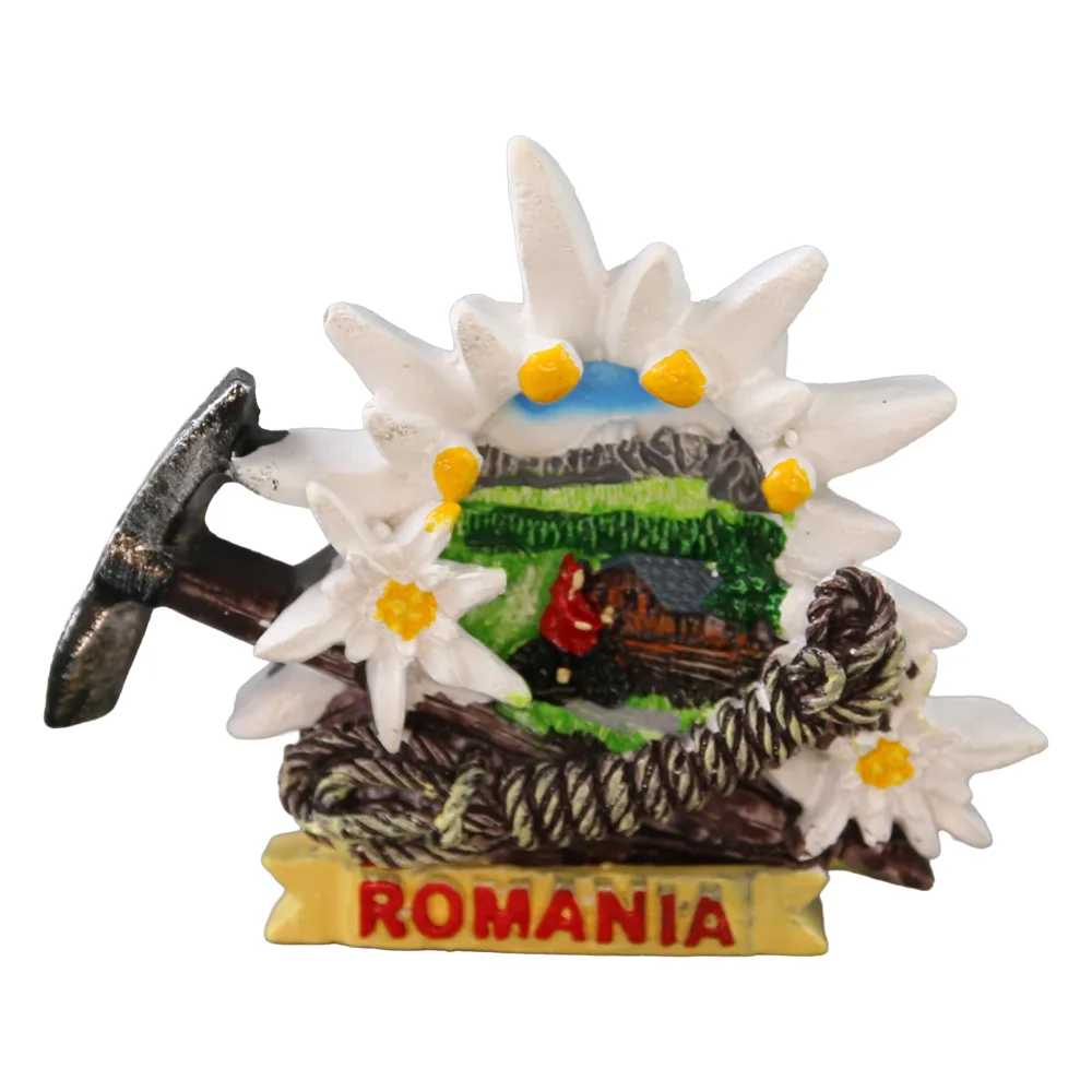 Magnet frigider din rasina "Romania" 8 cm, Scena traditionala