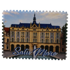 Magnet de frigider din ceramica Satu Mare 8 x 6 cm, Hotel Dacia