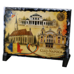 Placa din ardezie Cluj-Napoca 19 x 14 cm, vintage