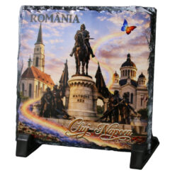 Placa din ardezie Cluj-Napoca 14 x 14 cm, Romania, fluture